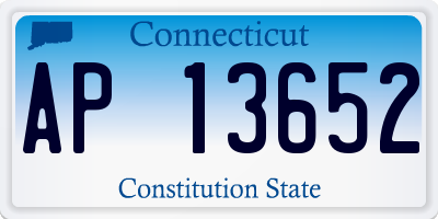 CT license plate AP13652