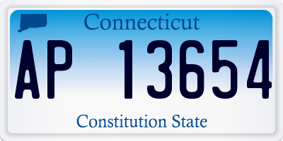 CT license plate AP13654