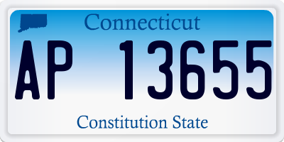 CT license plate AP13655