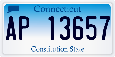 CT license plate AP13657