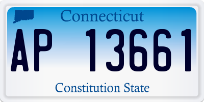 CT license plate AP13661