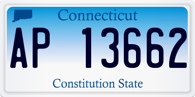 CT license plate AP13662