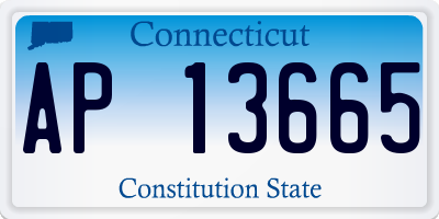 CT license plate AP13665
