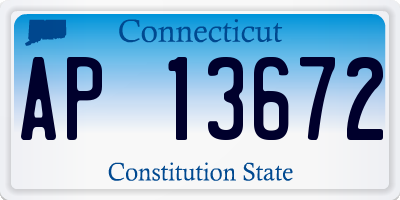 CT license plate AP13672