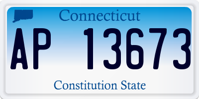 CT license plate AP13673