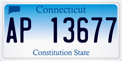 CT license plate AP13677