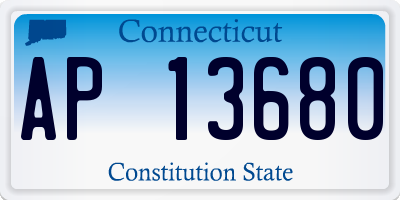 CT license plate AP13680