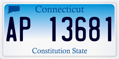 CT license plate AP13681