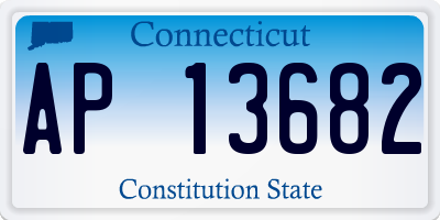 CT license plate AP13682