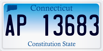 CT license plate AP13683