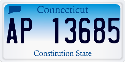 CT license plate AP13685