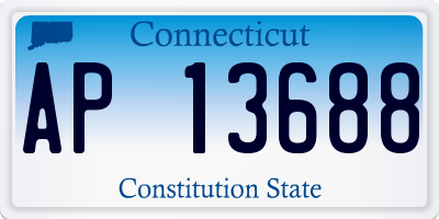 CT license plate AP13688