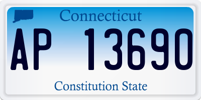 CT license plate AP13690