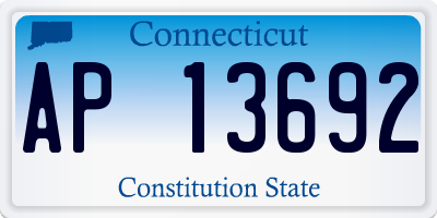 CT license plate AP13692