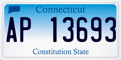 CT license plate AP13693