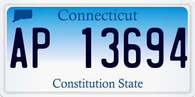 CT license plate AP13694