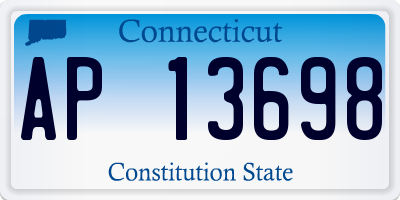 CT license plate AP13698