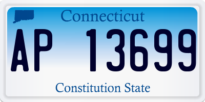 CT license plate AP13699