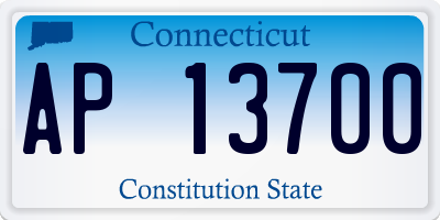 CT license plate AP13700