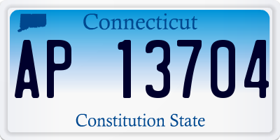 CT license plate AP13704