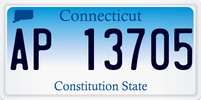 CT license plate AP13705