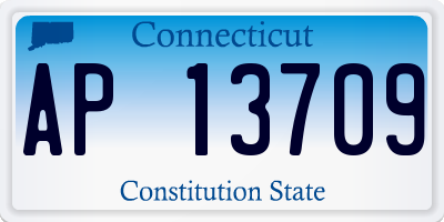 CT license plate AP13709