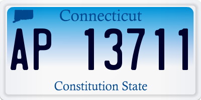 CT license plate AP13711