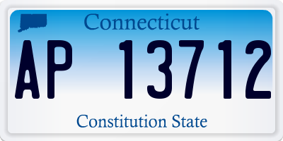 CT license plate AP13712