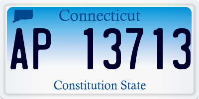 CT license plate AP13713