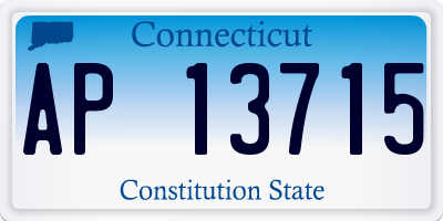 CT license plate AP13715