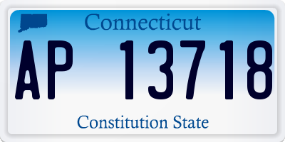 CT license plate AP13718