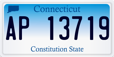 CT license plate AP13719