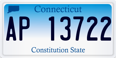 CT license plate AP13722