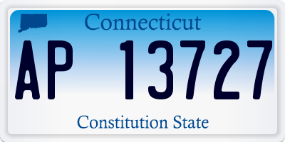 CT license plate AP13727