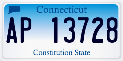 CT license plate AP13728