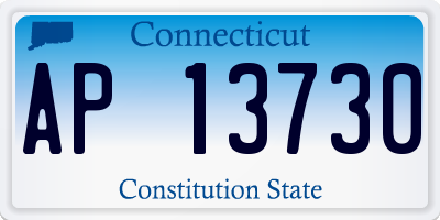 CT license plate AP13730