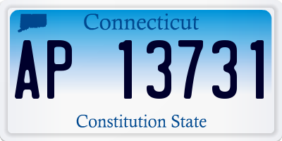 CT license plate AP13731
