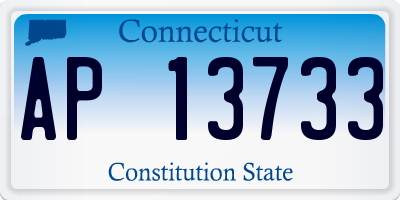 CT license plate AP13733