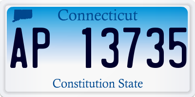 CT license plate AP13735