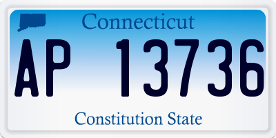 CT license plate AP13736