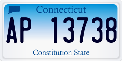 CT license plate AP13738