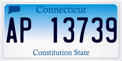CT license plate AP13739