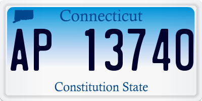 CT license plate AP13740