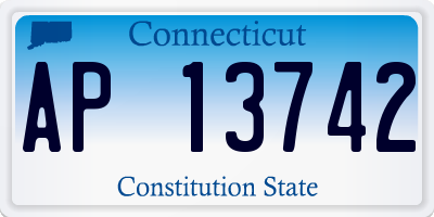 CT license plate AP13742