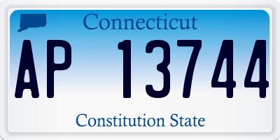 CT license plate AP13744