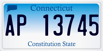 CT license plate AP13745