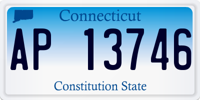 CT license plate AP13746