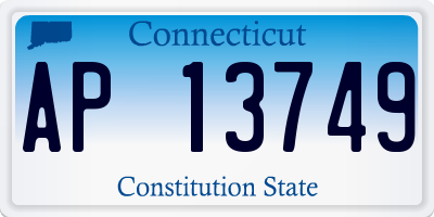 CT license plate AP13749