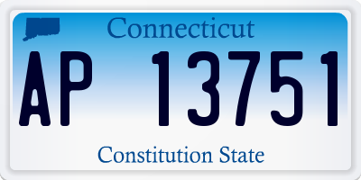 CT license plate AP13751