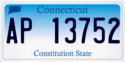 CT license plate AP13752